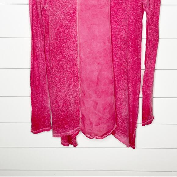 Pete & Greta Johnny Was Linen Handkerchief Hem Tunic Hot Pink Size Small - Picture 7 of 8